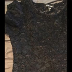 Black lace Bebe shirt